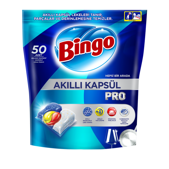 Bingo Akıllı Bulaşık Kapsülü Pro 50 Adet