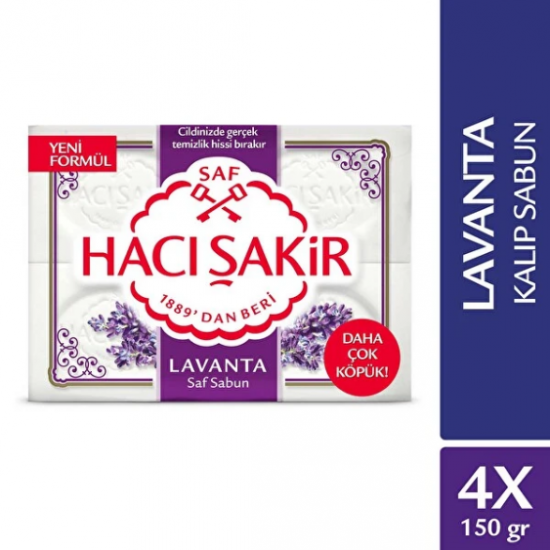 Hacı Şakir Lavanta Saf Kalıp Sabun 4x150 Gr
