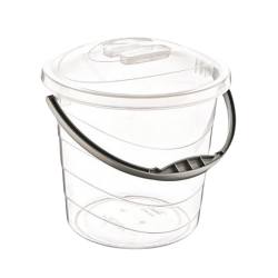 Plastik Şeffaf Kapaklı Su Kovası 15 Lt