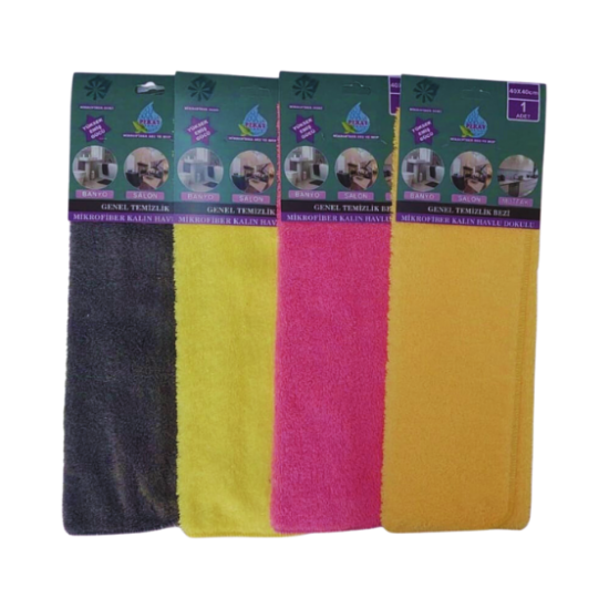 Mikrofiber Kalın Havlu Dokulu Bez 40x40 cm