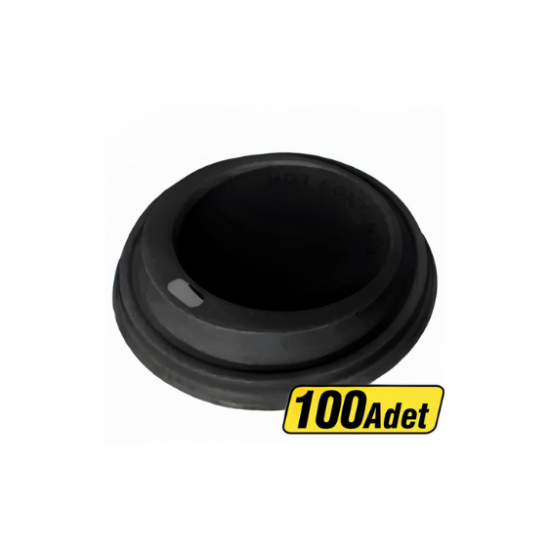 Karton Bardak Kapağı 8 Oz 100'lü Siyah