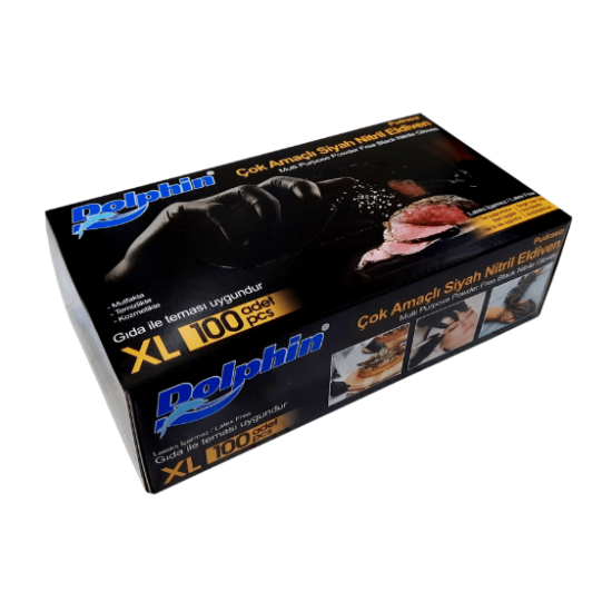 Nitril Pudrasız Eldiven Siyah XL Beden
