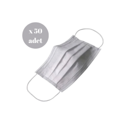 Lastikli Cerrahi Maske Üç Katlı 50 Adet